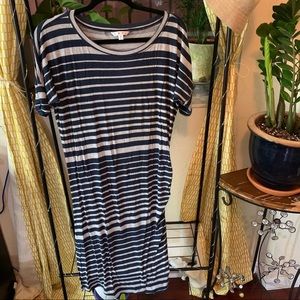 CAbi Style #315 Gray Navy Perfect Tee Dress